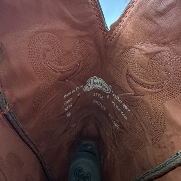 Justin Womens Boots SVL7319 Sevana Coffee Brown Size 9B LIKE NEW - Picture 7 of 8